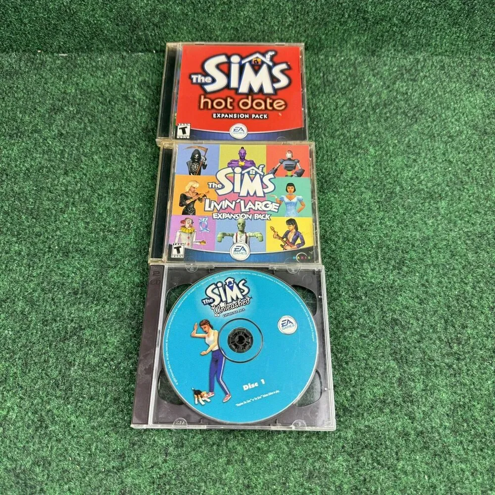 The Sims: Expansion-Pack Lot For PC, Hot Date, Unleashed, Livin’ Large